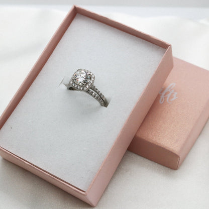 Sterling Silver Moissanite Wedding Set - Allyanna Gifts