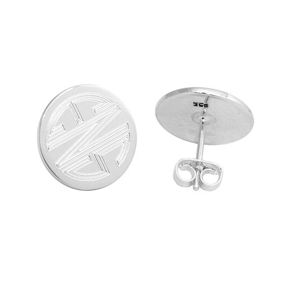 Sterling Silver Monogram Earrings - Allyanna GiftsMONOGRAM + ENGRAVING