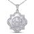 Sterling Silver Monogrammed Quatrefoil CZ Necklace - Allyanna GiftsMONOGRAM + ENGRAVING