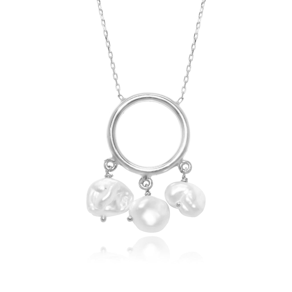 Sterling Silver Pearl Necklace - Allyanna GiftsNECKLACE