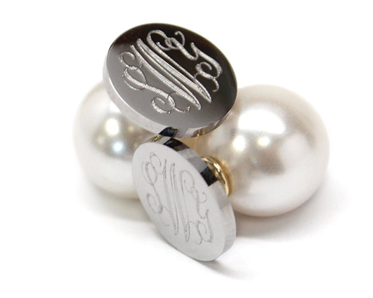 Sterling Silver Peekaboo Earrings - Allyanna GiftsMONOGRAM + ENGRAVING