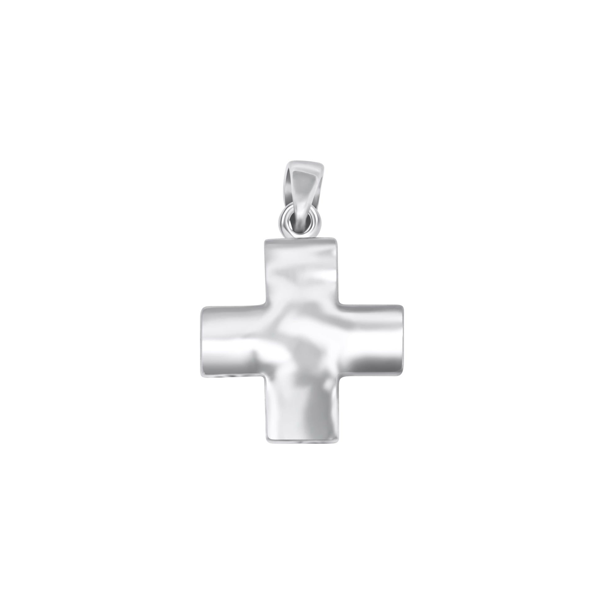Sterling Silver Puffy Heart with Thatched Design - Allyanna GiftsPendant