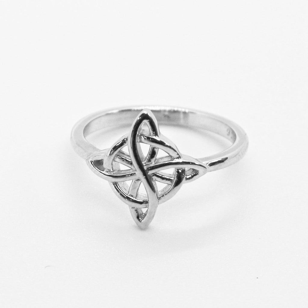 Sterling Silver Quaternary Celtic Knot Ring - Allyanna GiftsRINGS