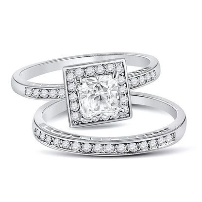 Sterling Silver Set Of Two Cz Stone Rings - Allyanna GiftsRINGS