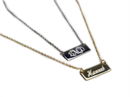 Sterling Silver Small Bar Necklace - Allyanna GiftsJEWELRY