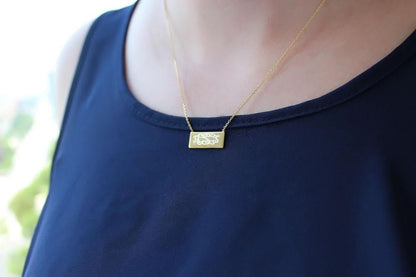 Sterling Silver Small Bar Necklace - Allyanna GiftsJEWELRY