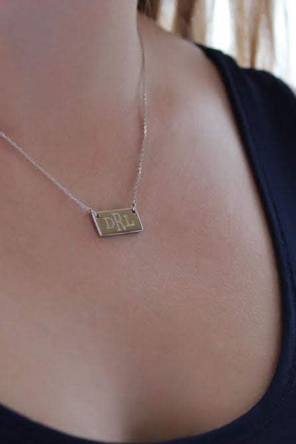Sterling Silver Small Bar Necklace - Allyanna GiftsJEWELRY