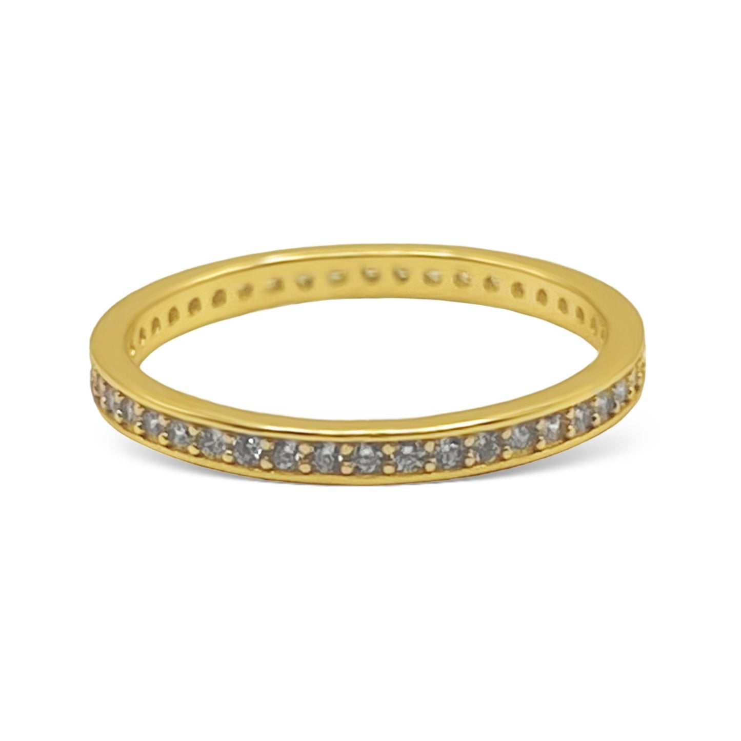 Sterling Silver Thin CZ Band - Allyanna GiftsRINGS