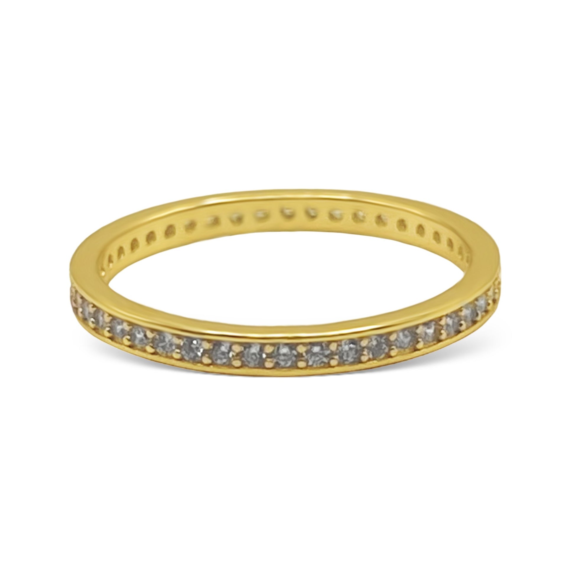 Sterling Silver Thin CZ Band - Allyanna GiftsRINGS
