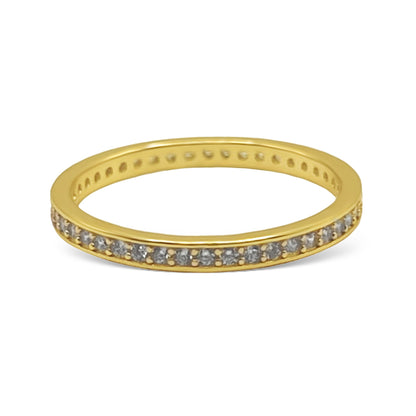 Sterling Silver Thin CZ Band - Allyanna GiftsRINGS