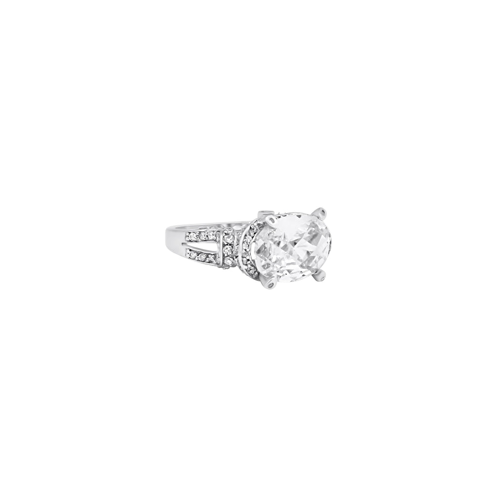 Sterling Silver Vintage Style CZ Ring - Allyanna GiftsRINGS