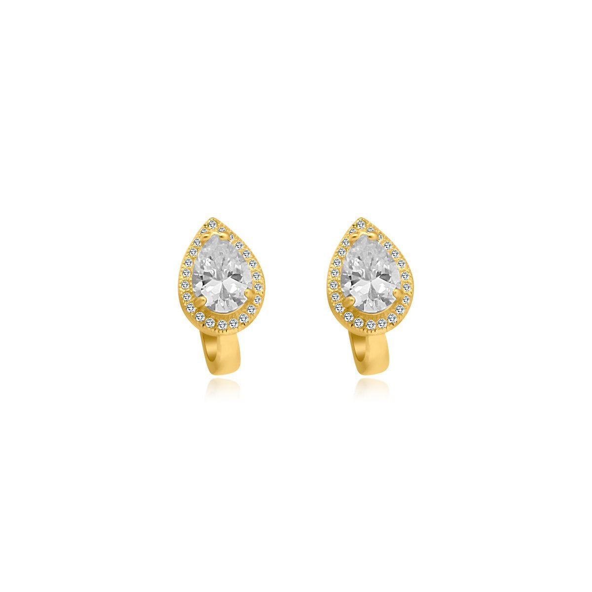 Teardrop CZ Lever Back Earrings - Allyanna Gifts