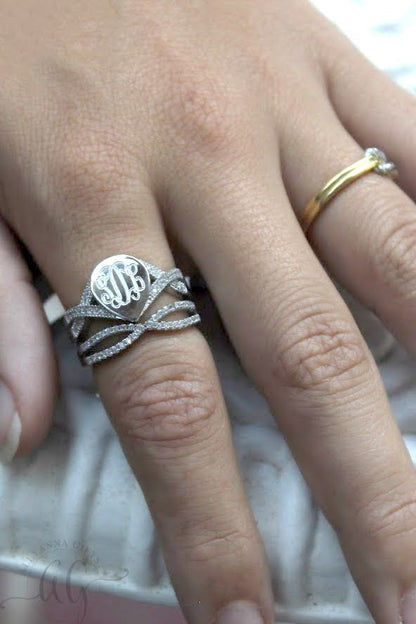 Teardrop Ring - Allyanna GiftsMONOGRAM + ENGRAVING