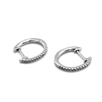 Thin CZ Horseshoe Hoop - Allyanna GiftsEARRINGS