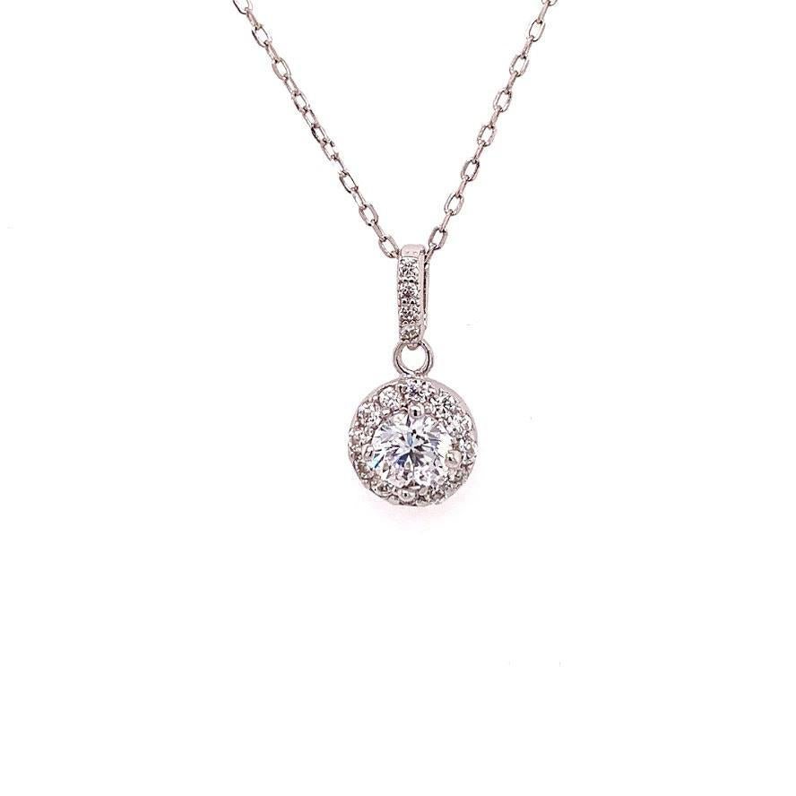 Tori Round Sterling Silver Necklace - Allyanna Gifts