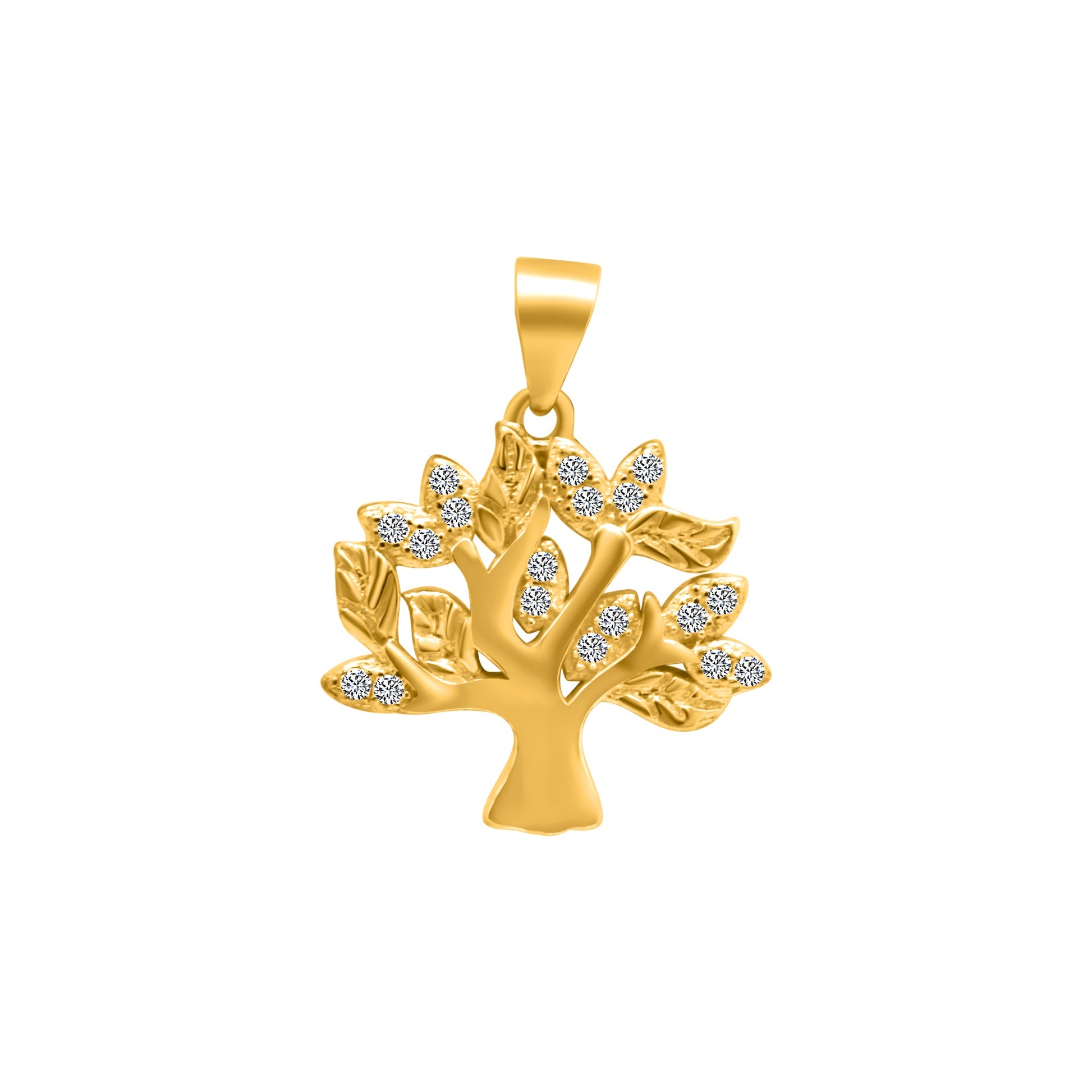 Tree Pendant With CZ Stones - Allyanna GiftsPendant