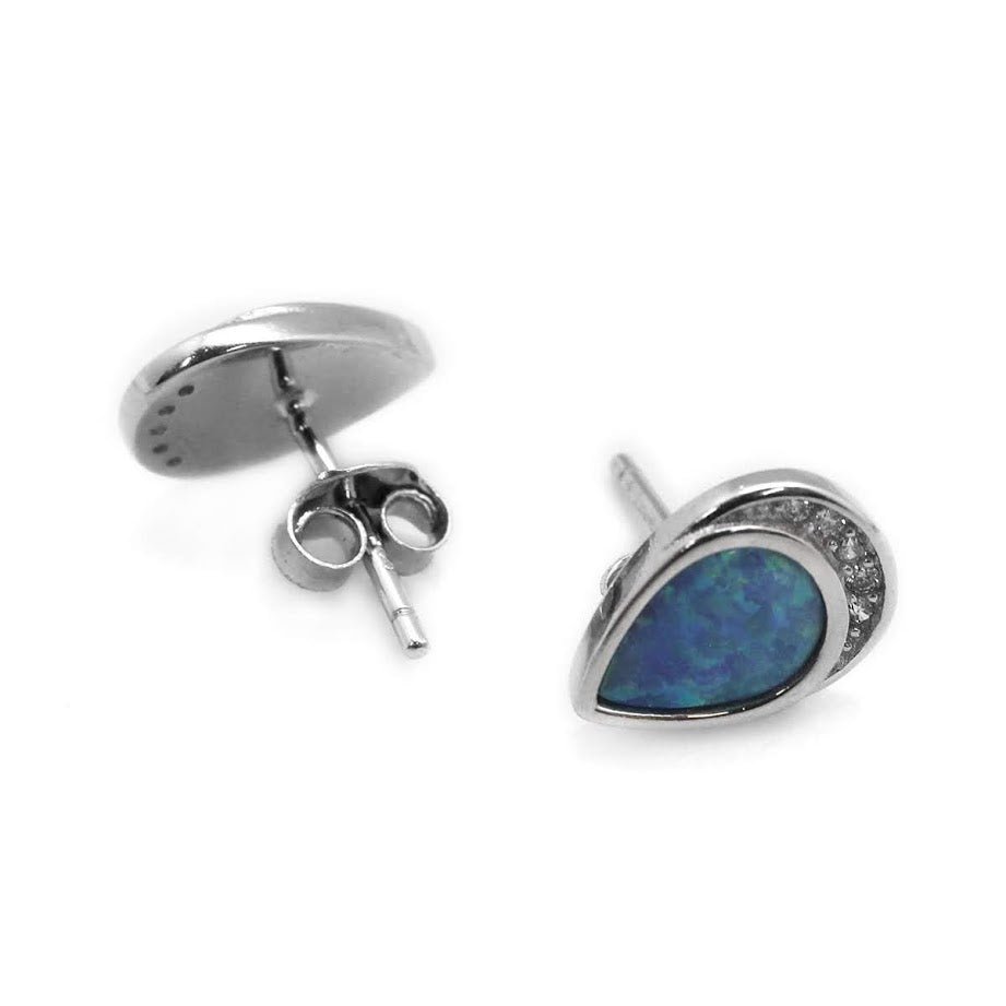 Turquoise Opal Teardrop Post Earrings - Allyanna GiftsEARRINGS