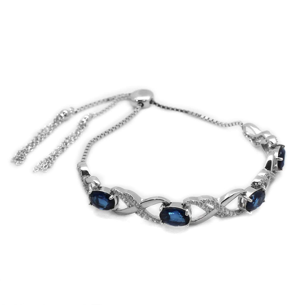 Woven Sapphire CZ Bolo Bracelet - Allyanna GiftsBRACELETS